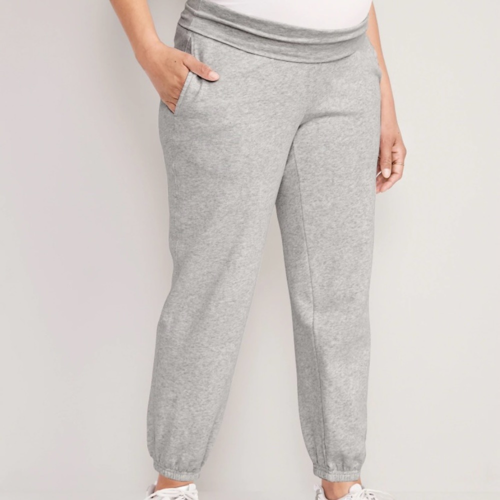 Old Navy Maternity Rollover-Waist Jogger Sweatpants